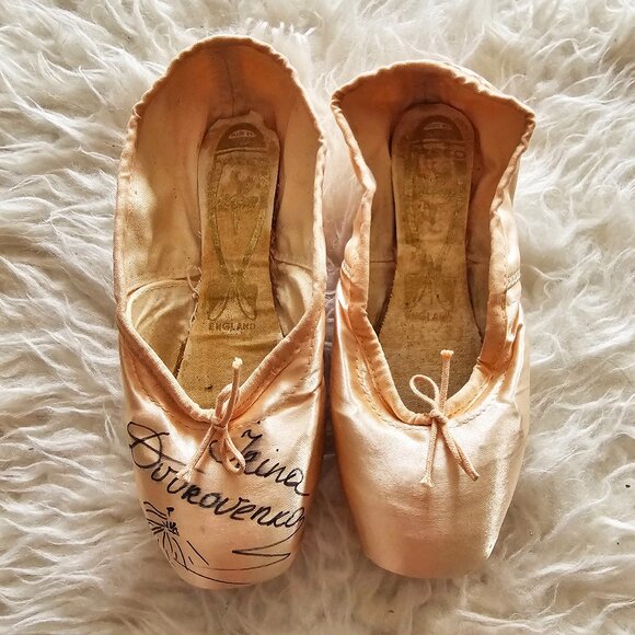 Pointe Shoes Signed by Irina Dvorovenko, American Ballet Theatre